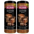 thumbnail image 1 of Weiman Leather Wipes Clean Condition UV Protection Help Prevent Cracking or Fading, 2 Pack, 1 of 10