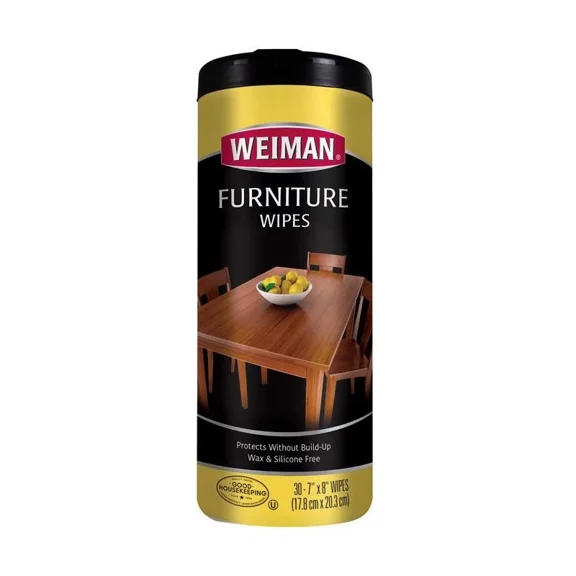 Weiman Lemon Scent Wood Furniture Cleaner And Polish Wipes
