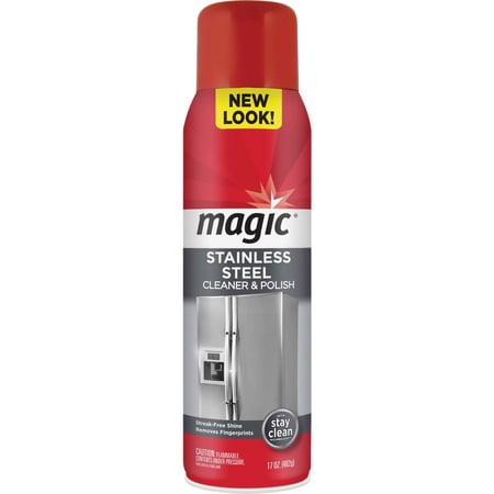 Weiman Magic Stainless Steel Cleaner Aerosol Spray - Cleans & Polishes - 2 Pack, 17 Ounce