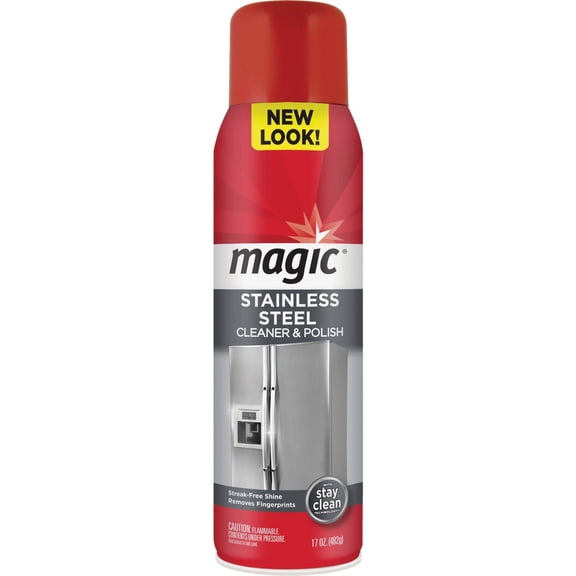 Weiman Magic Stainless Steel Cleaner Aerosol Spray - Cleans & Polishes - 2 Pack, 17 Ounce
