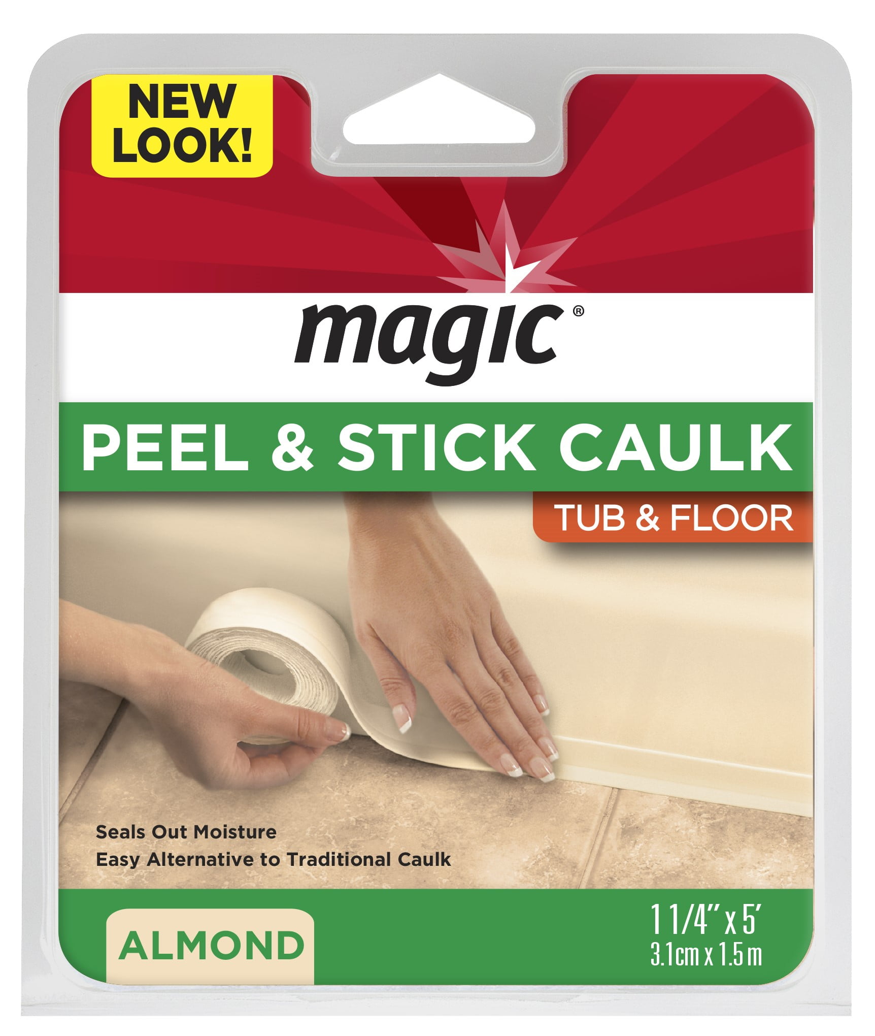 Magic Tub & Floor Peel & Stick Caulk, Biscuit