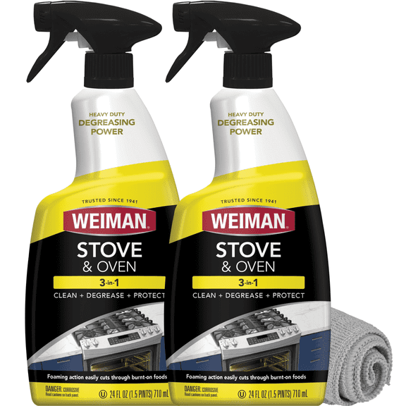 Weiman Oven & Grill Cleaner Liquid Spray - 24 Ounce - 2 Pack