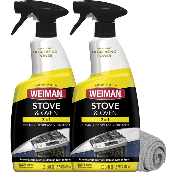Weiman Oven & Grill Cleaner Liquid Spray - 24 Ounce - 2 Pack