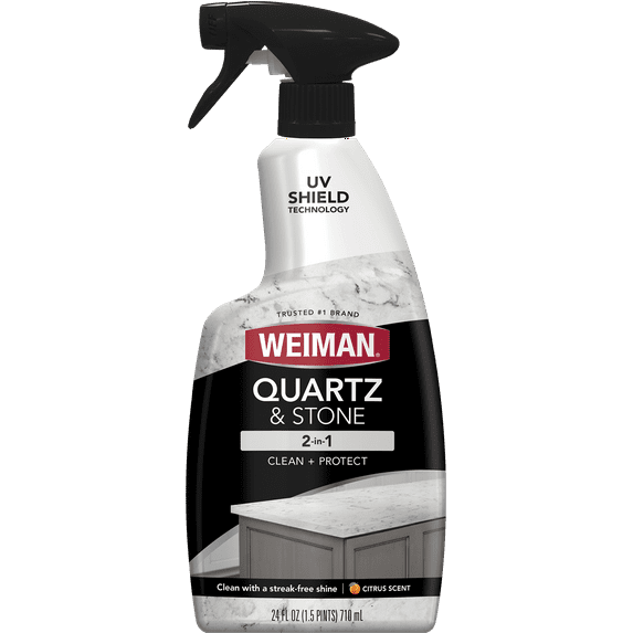 Weiman Quartz Clean & Shine Daily Countertop Cleaning Spray, Orange Citrus Scent, 24 oz
