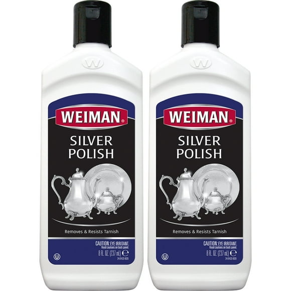 Weiman Silver Polish Cream For Cleaning and Polishing Tarnish from Silver, Metals, Jewelry - 8 oz (2 PACK)