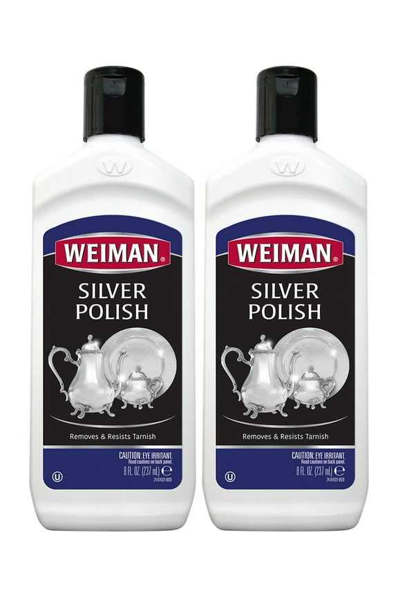 Silver Polish Cream For Cleaning and Polishing Tarnish from Silver, Metals, Jewelry - 8 oz (2 PACK)