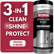 Weiman Stainless Steel Appliance Cleaning Wipes,  Streak-Free Shine, 30 Count