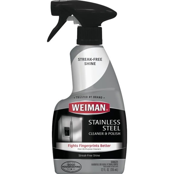 Weiman Stainless Steel Cleaner & Polish, 12 fl oz,2-Pack