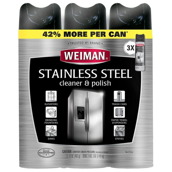 Weiman Stainless Steel Cleaner & Polish (17oz.,3pk.) by Weiman