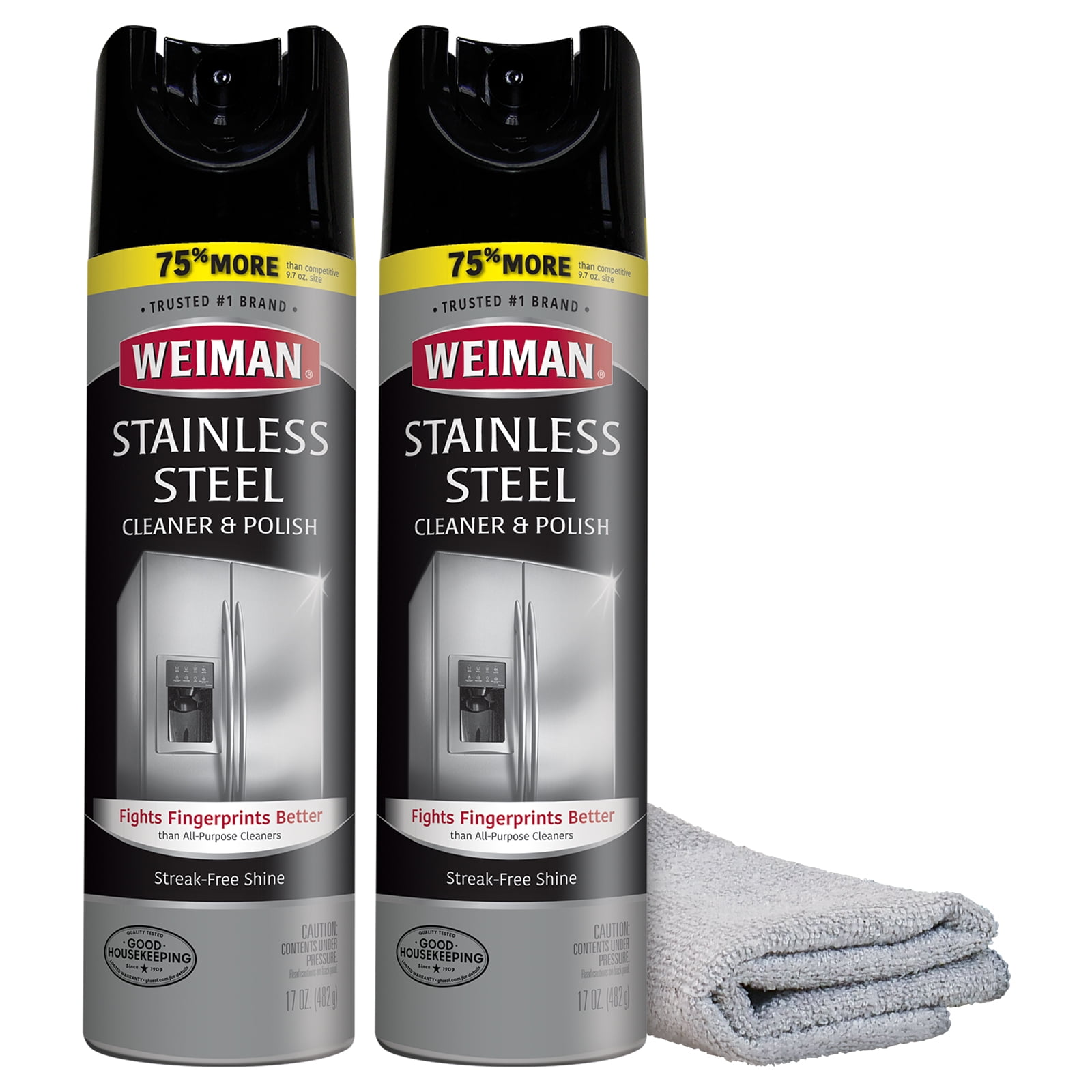 Weiman Stainless Steel Cleaner and Polish - 22 Ounce 6 Pack - Protects  Appliances from Fingerprints and Leaves a Streak-Free Shine for  Refrigerator Dishwasher Oven Grill etc