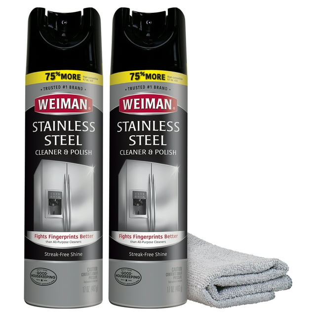 Weiman Stainless Steel Cleaner & Polish Protects Appliances From