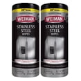 thumbnail image 1 of Weiman Stainless Steel Cleaner Wipes Fingerprint Resistant Removes Watermarks and Grease, 2 Pack, 1 of 8