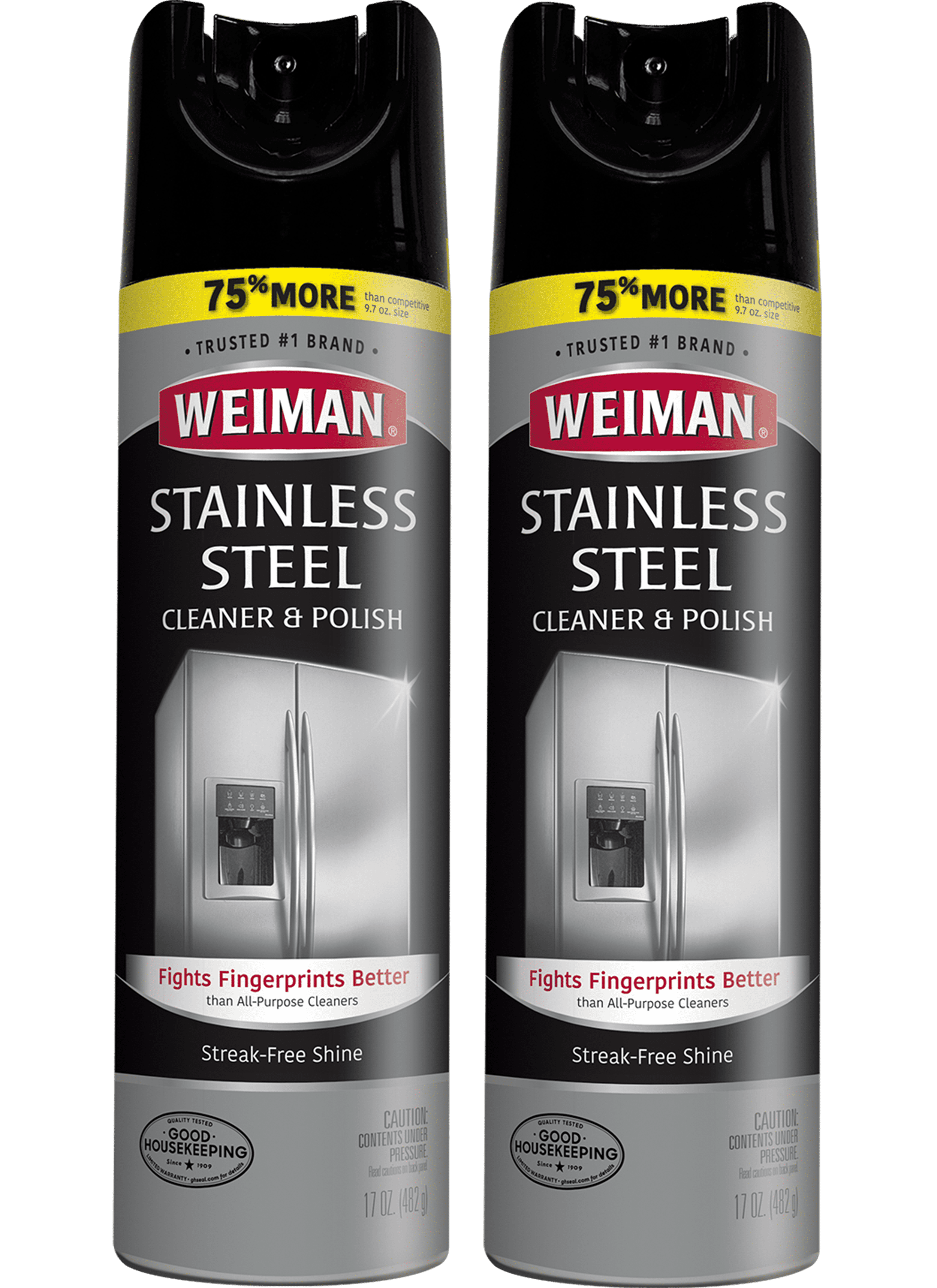 Weiman Stainless Steel Cleaner and Polish - 17 fl oz (2 Pack)