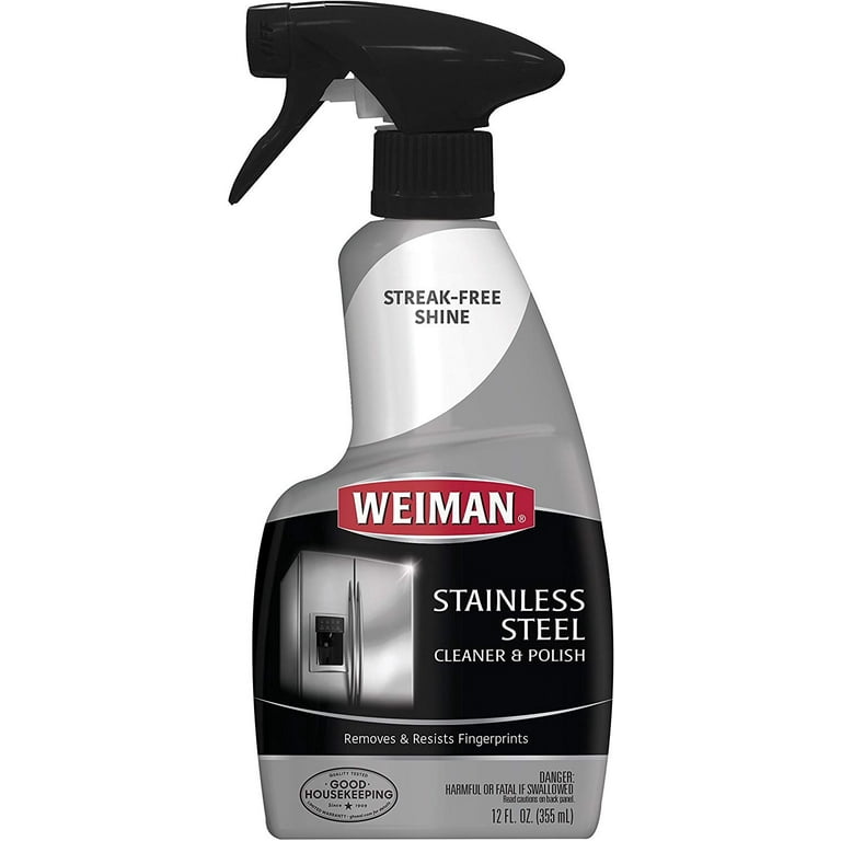  Weiman Stainless Steel Cleaner & Cooktop Heavy Duty Polish -  Powerful Appliance Kitchen Cleaning Kit : Health & Household