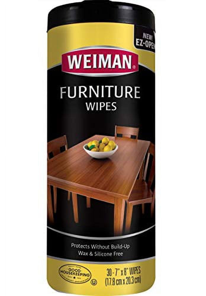 Weiman Wood Cleaner and Polish Wipes Clean, Polish & Protect Wood