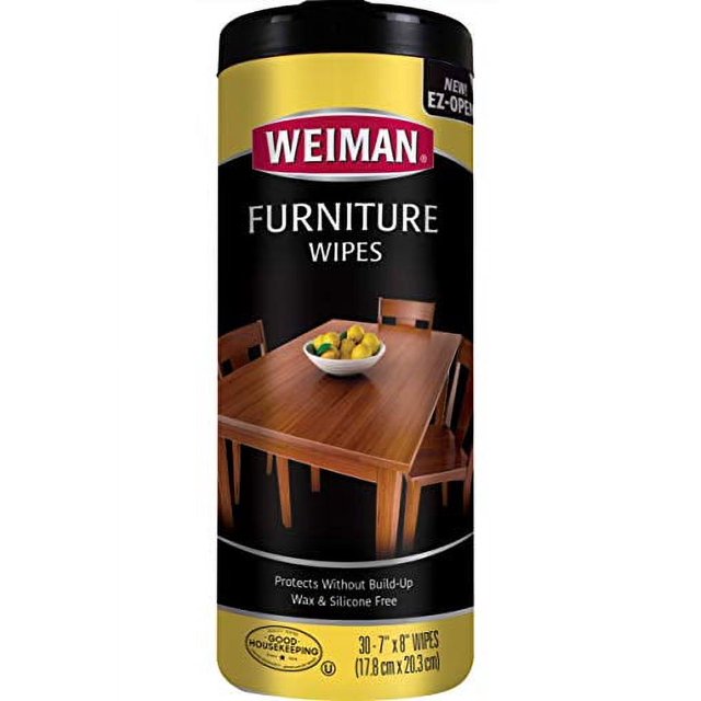 Weiman Wood Cleaner and Polish Wipes Clean, Polish & Protect Wood