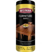 Weiman Furniture Cleaning Wipes, Household, Wood, Disposable, 30 count