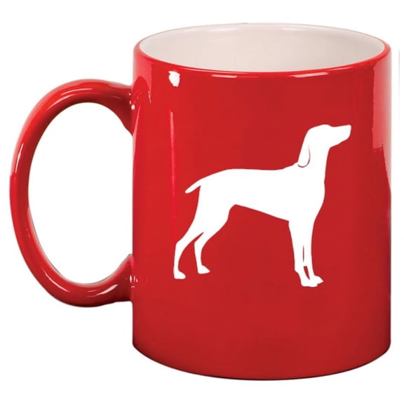 Weimaraner Ceramic Coffee Mug Tea Cup Gift (11oz Red)
