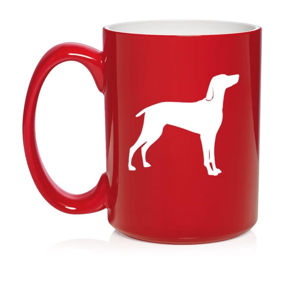 Weimaraner Ceramic Coffee Mug Tea Cup Gift (15oz Red)