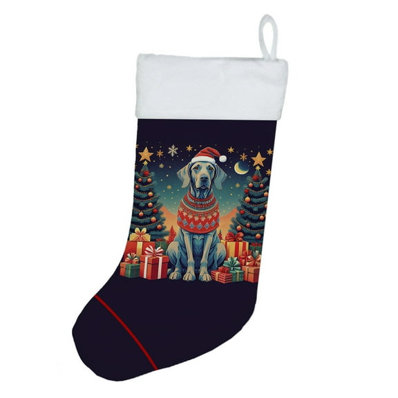 Weimaraner Christmas Christmas Stocking 13.5 in x 18 in