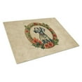 thumbnail image 1 of Weimaraner Christmas Flowers Glass Cutting Board 12 in x 15 in, 1 of 5