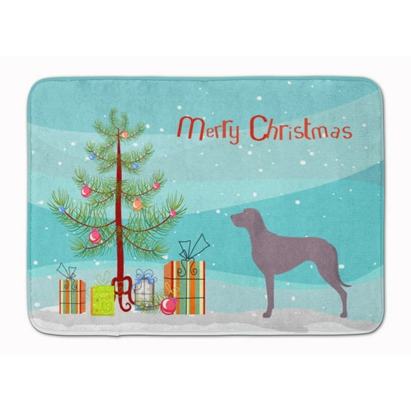 Weimaraner Christmas Machine Washable Memory Foam Mat