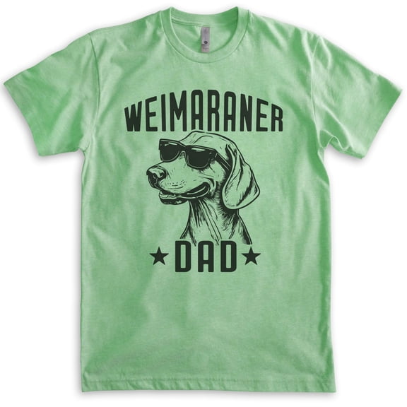 Weimaraner Dad, Unisex Men's Shirt, Weimaraner Owner, Funny Dog Dad Gift, Heather Apple Green, X-Small
