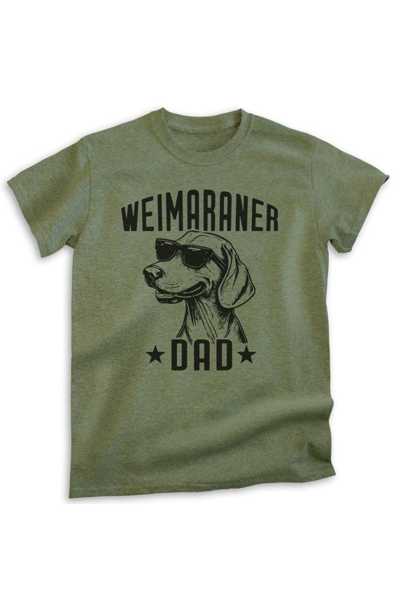 Weimaraner Dad, Unisex Men's Shirt, Weimaraner Owner, Funny Dog Dad Gift, Heather Military Green, XX-Large