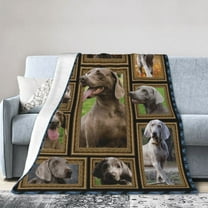 Weimaraner Dog Blanket Gifts For Kids Adults - Lightweight Throw Blanket For Bedroom Living Room Decor Soft Fuzzy Fleece Cozy Plush Bed Couch 40"X30"