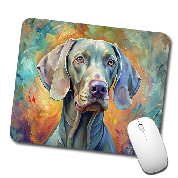 Weimaraner Dog Expressionism Art Mouse Pad Low Profile Gaming Mat