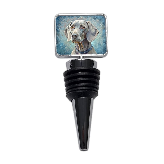 Weimaraner Dog Illustration Wine Bottle Stopper Cap Plug