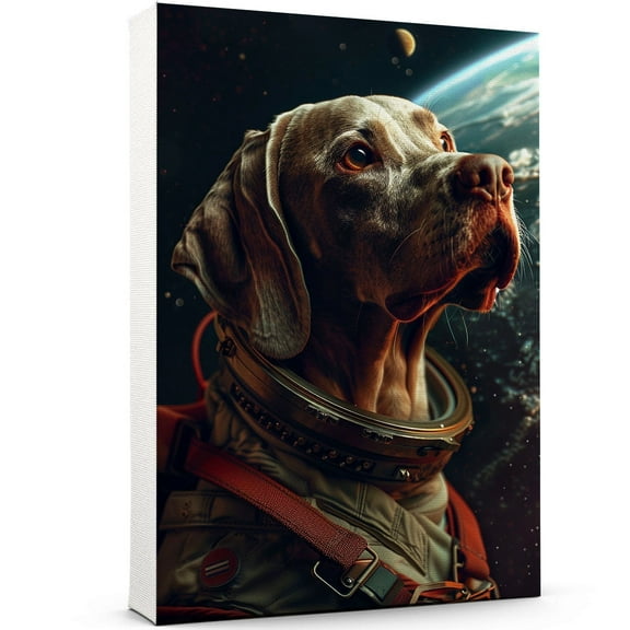 Weimaraner Dog Wall Decor - Space Wall Decor - Space Wall Art - Funny Dog Wall Art Poster - Cute Dog Home Decor - Dog Themed Gifts