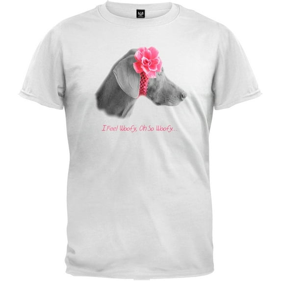 Weimaraner Headbow White T-Shirt - Large