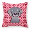 thumbnail image 1 of Weimaraner Hearts Fabric Decorative Pillow, 1 of 1