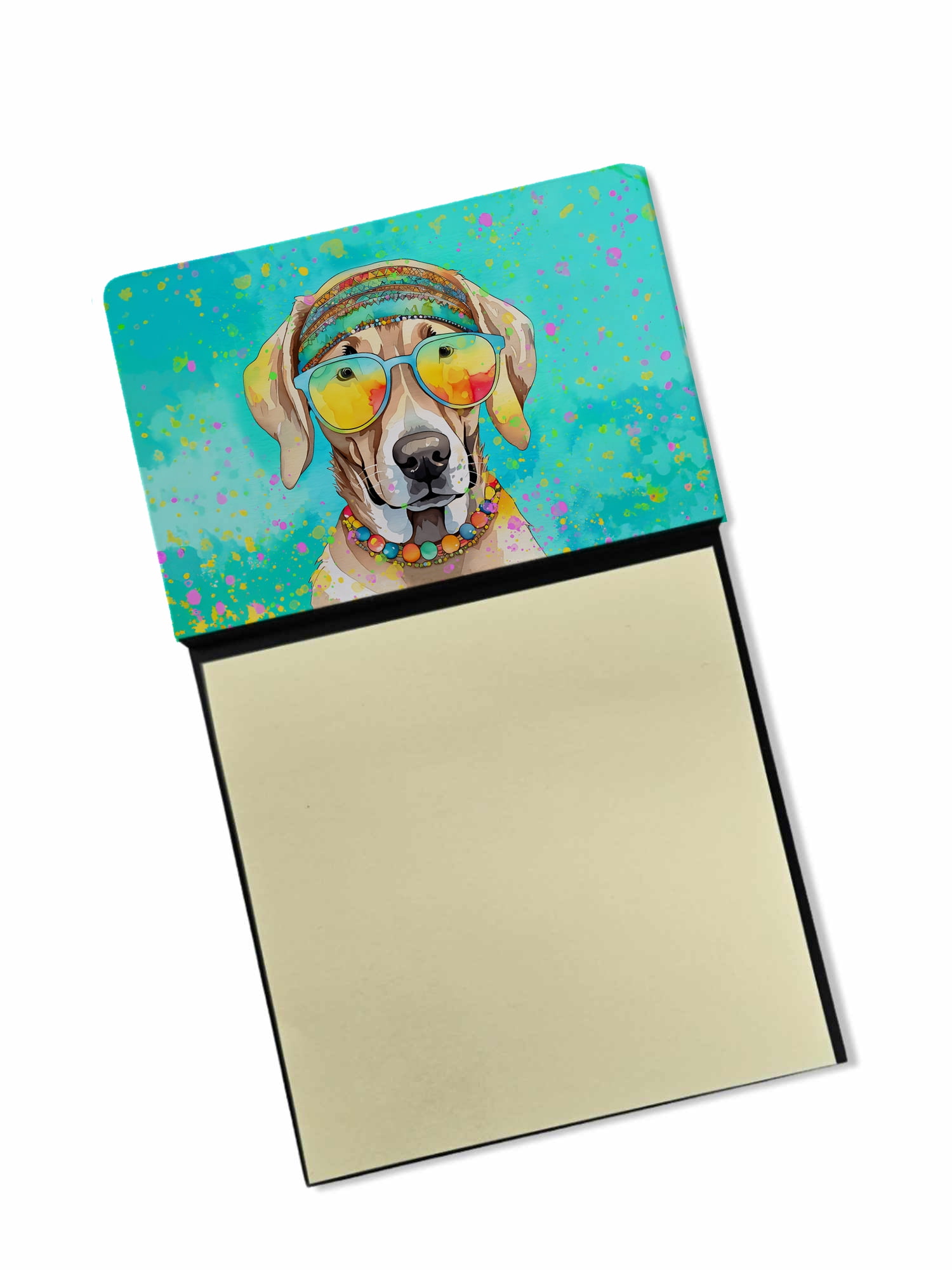 Weimaraner Hippie Dawg Sticky Note Holder 3.25 in x 5.25 in