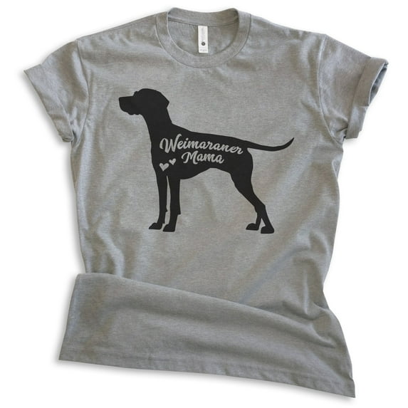 Weimaraner Mama, Unisex Women's Shirt, Weimaraner Owner, Funny Dog Mama Gift, Dark Heather Gray, Medium