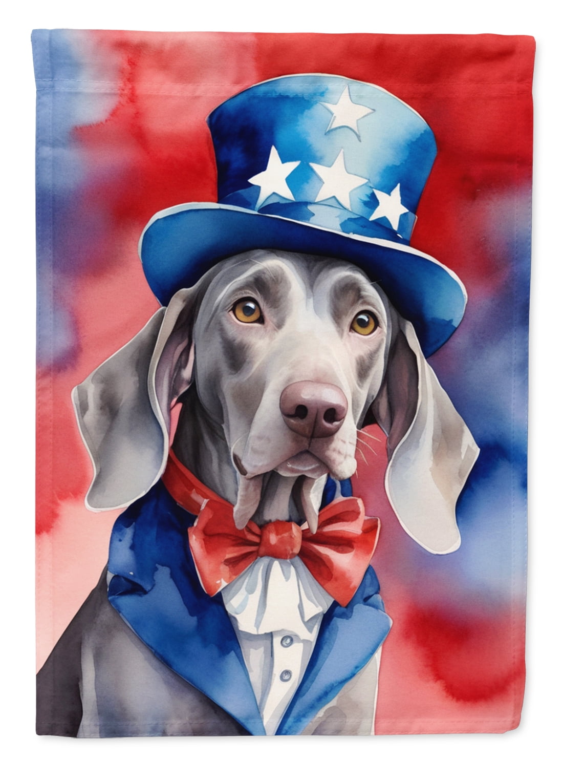 Weimaraner Patriotic American House Flag 28 in x 40 in