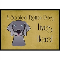 Weimaraner Spoiled Dog Lives Here Indoor & Outdoor Mat- - 18 x 27 in.