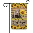 thumbnail image 1 of Weimaraner Sunflower Garden Flag Dog Welcome Spring Summer Wooden Print Flag Banner Outside Yard Decor 12.5X18 Inch Double Side Style 2, 1 of 5