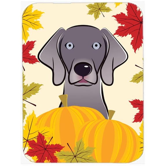Weimaraner Thanksgiving Glass Cutting Board Large