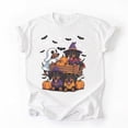 thumbnail image 1 of Weiner Dog Witch Happy Halloweenie Cute Halloween Dachshund T-Shirt, Multicolors, Size S-5XL, 1 of 5