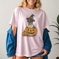 thumbnail image 1 of Weiner Dog Witch Happy Halloweenie Cute Halloween Dachshund T-Shirt, Multicolors, Size S-5XL, 1 of 5