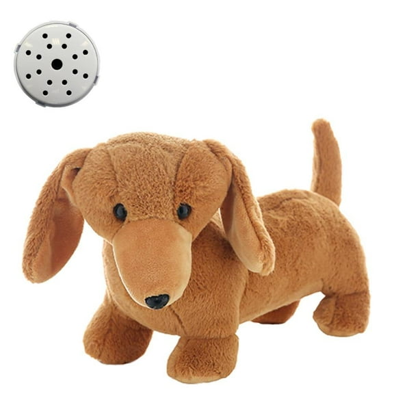 Weiner the Dachshund Plush Toy 16 inch with Recorder Device Interactive Play Companion
