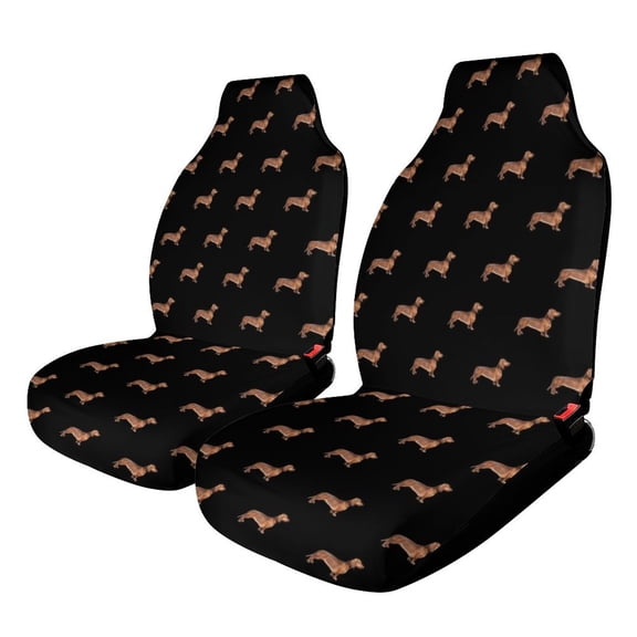 Weiners Everywhere - Dachshund Pattern Car Seat Covers Front Seats Universal Fit for Cars SUV Truck Auto Interior Accessories
