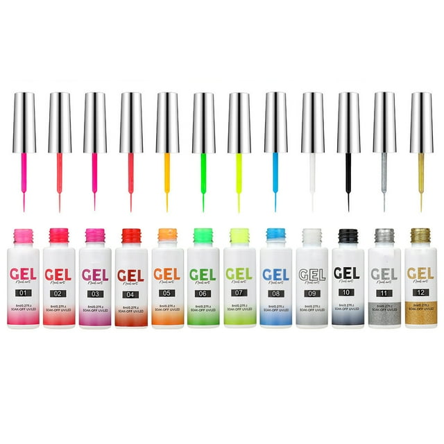 Weipeensee 12 Color Solid Color Nail Polish Glue Pull Glue Nail