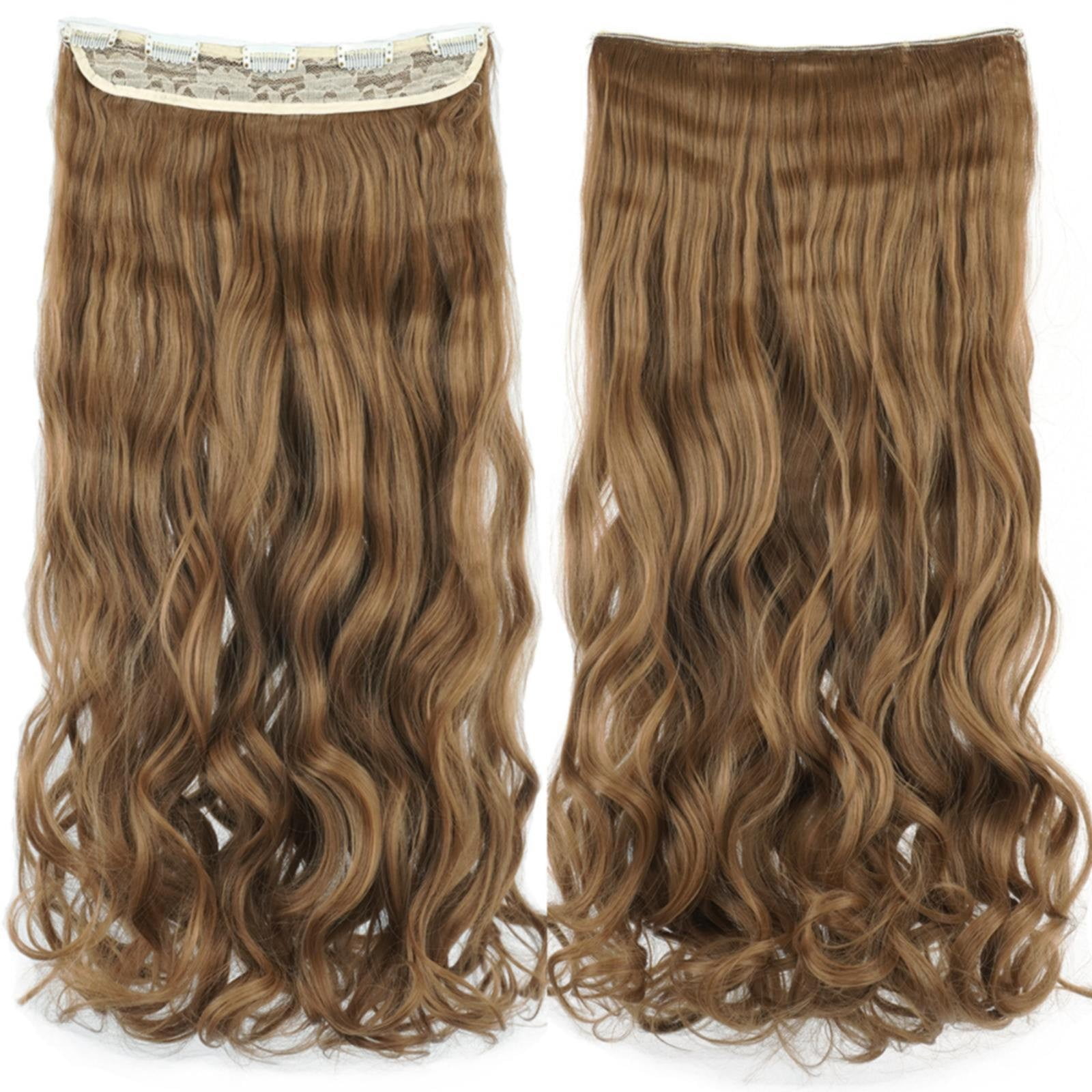 Weipeensee 28Inch Wavy Curly Full Head Clip In On Double Weft Hair