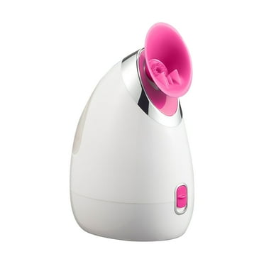 Weipeensee Facial Steamer Nano Face Steamer for Facial Deep Cleaning Humidifier Face Skin Moisturizing Portable Facial Steamer Hot Mist Unclogs Pores Home Spa White and Pink (A)