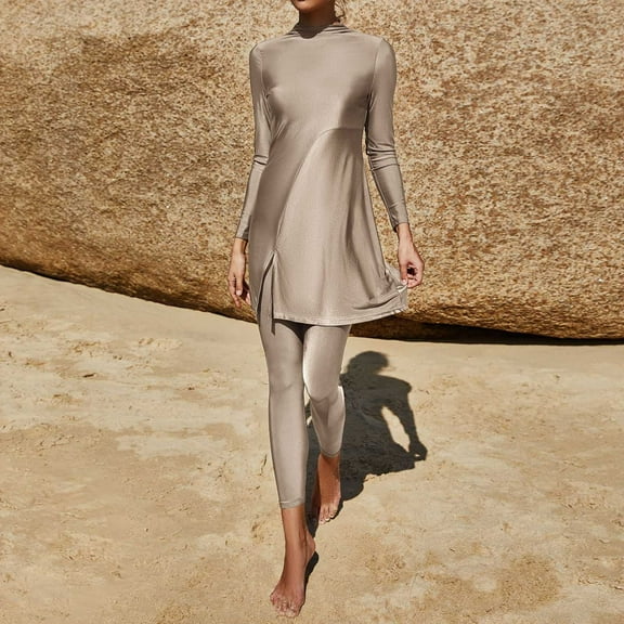 Weiqiqre Bikini Sets Women Bathing Suits Full Body Modest Swimwear Islamic Swimming Suit