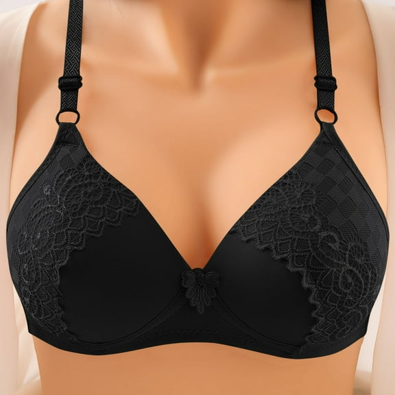 Weiqiqre Bras for Women No Padding Comfort Underwire Plus Size Full Coverage Seamless Plunge Everyday Bras