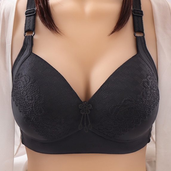 Weiqiqre Bras for Women Padding Comfort Underwire Plus Size Full Coverage Seamless Plunge Everyday Bras